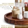 Wooden Lazy Susan Turntable for Cabinet - Kitchen Turntable Storage Food Bins Container for Pantry