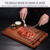 Wooden Steak Board - Steak Plate Cutting Board with Fork, Knife and Ramekins Wood Serving Board