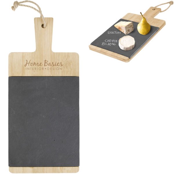 Special Slate and Bamboo Cutting Board cheese board for Food Presentation