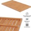 Bath Mat for Luxury Shower - Non-Slip Bamboo Sturdy Water Proof Bathroom Carpet for Indoor or Outdoor Use