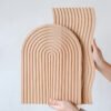 Decorative Wooden Cutting Boards Grooved Nordic Fashion Style Multifunctional Cheese Platter Charcuterie Food Serving Tray for Home Kitchen Shelf Decor Jewelry Making