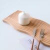 Decorative Wooden Cutting Boards Grooved Nordic Fashion Style Multifunctional Cheese Platter Charcuterie Food Serving Tray for Home Kitchen Shelf Decor Jewelry Making