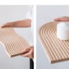 Decorative Wooden Cutting Boards Grooved Nordic Fashion Style Multifunctional Cheese Platter Charcuterie Food Serving Tray for Home Kitchen Shelf Decor Jewelry Making