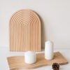 Decorative Wooden Cutting Boards Grooved Nordic Fashion Style Multifunctional Cheese Platter Charcuterie Food Serving Tray for Home Kitchen Shelf Decor Jewelry Making