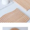 Decorative Wooden Cutting Boards Grooved Nordic Fashion Style Multifunctional Cheese Platter Charcuterie Food Serving Tray for Home Kitchen Shelf Decor Jewelry Making