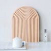 Decorative Wooden Cutting Boards Grooved Nordic Fashion Style Multifunctional Cheese Platter Charcuterie Food Serving Tray for Home Kitchen Shelf Decor Jewelry Making