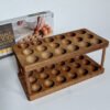Egg Storage Organizer Countertop Holder, Wooden Egg Rack Basket Tray for Fresh Eggs, Kitchen Table Display36 Capacity.