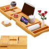 Foldable Bathtub Tray Caddy Bamboo Bathtub Tray Expandable