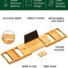 Foldable Bathtub Tray Caddy Bamboo Bathtub Tray Expandable