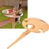 Wine Table Folding Outdoor Mini Wooden Bottle Holder Snake Table Portable Wine Glass Holder Picnic Table for Champagne