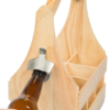 Wood Beer Bottle Caddy And Bottle Opener Knife and fork storage basket