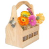 Wood Beer Bottle Caddy And Bottle Opener Knife and fork storage basket