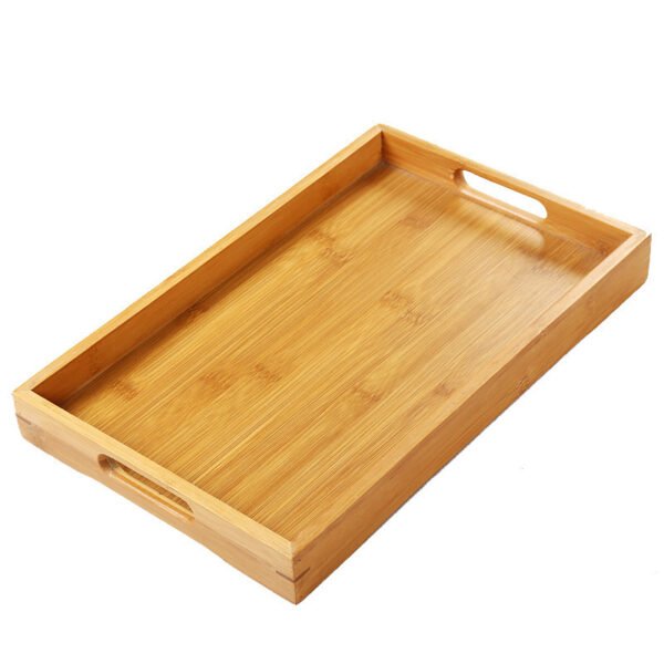 Wooden Breakfast Table Bamboo Dinner Plate Breakfast Tray Food Tray Rectangular Wooden Stool 2 Pcs Can Be Used For Dining Snacks In The Kitchen
