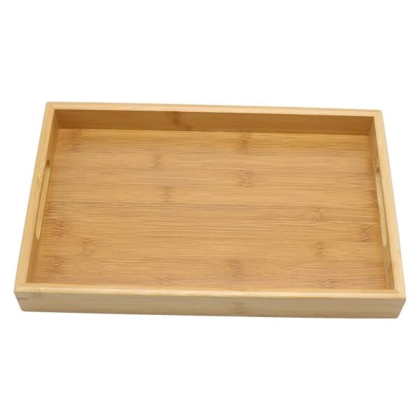 Wooden Breakfast Table Bamboo Dinner Plate Breakfast Tray Food Tray Rectangular Wooden Stool 2 Pcs Can Be Used For Dining Snacks In The Kitchen