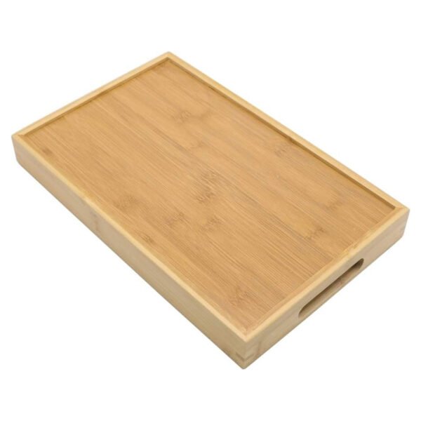 Wooden Breakfast Table Bamboo Dinner Plate Breakfast Tray Food Tray Rectangular Wooden Stool 2 Pcs Can Be Used For Dining Snacks In The Kitchen
