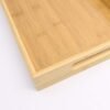Wooden Breakfast Table Bamboo Dinner Plate Breakfast Tray Food Tray Rectangular Wooden Stool 2 Pcs Can Be Used For Dining Snacks In The Kitchen