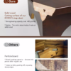 Wooden Step Stool, One Step Stool for Adults, Wooden Bedside Step Stool