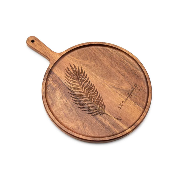 Acacia Wooden Round charcuterie board and Serving tray