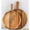 Acacia Wooden Round charcuterie board and Serving tray