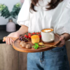 Acacia Wooden Round charcuterie board and Serving tray