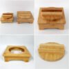 편리한 돌솥받침대 소댕 대나무 받침대 Stone Pot Rack Stone Bowl Tray Wooden Korean Bibimbap Earthenware Stone Bowl Casserole Holder Saucer Heat Insulation Cushion Pot Holder