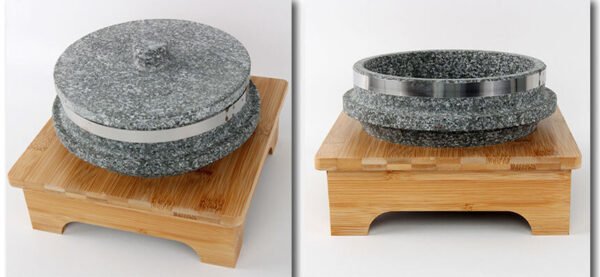 편리한 돌솥받침대 소댕 대나무 받침대 Stone Pot Rack Stone Bowl Tray Wooden Korean Bibimbap Earthenware Stone Bowl Casserole Holder Saucer Heat Insulation Cushion Pot Holder