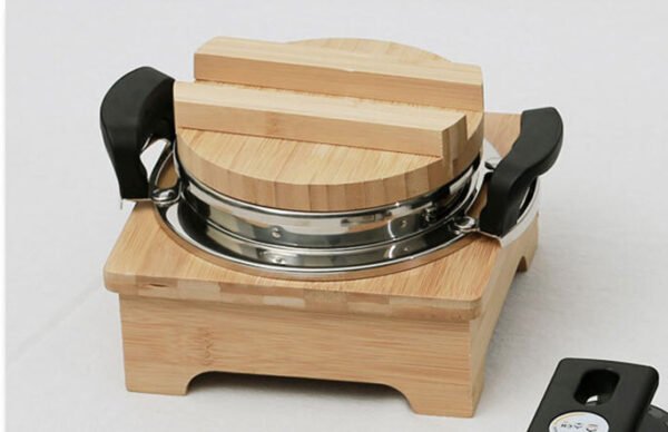 편리한 돌솥받침대 소댕 대나무 받침대 Stone Pot Rack Stone Bowl Tray Wooden Korean Bibimbap Earthenware Stone Bowl Casserole Holder Saucer Heat Insulation Cushion Pot Holder