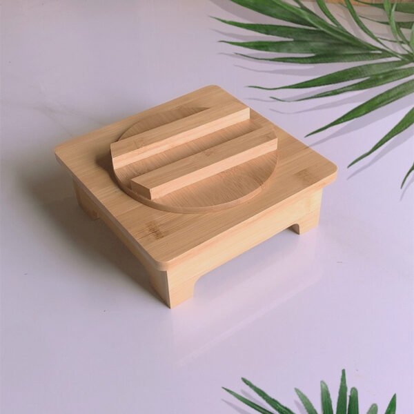 편리한 돌솥받침대 소댕 대나무 받침대 Stone Pot Rack Stone Bowl Tray Wooden Korean Bibimbap Earthenware Stone Bowl Casserole Holder Saucer Heat Insulation Cushion Pot Holder