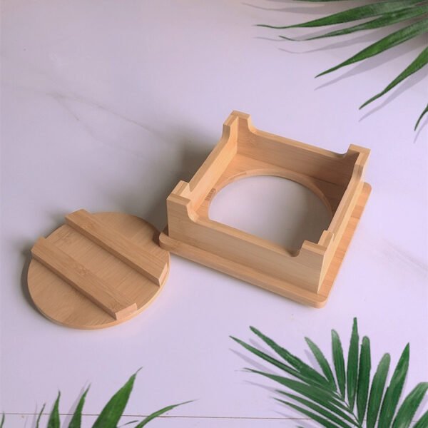편리한 돌솥받침대 소댕 대나무 받침대 Stone Pot Rack Stone Bowl Tray Wooden Korean Bibimbap Earthenware Stone Bowl Casserole Holder Saucer Heat Insulation Cushion Pot Holder