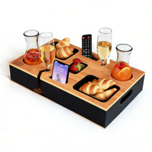 Factory Wholesale Custom Couch Bar for Sofa Armrest - Couch Caddy & Organizer for Storing Drinks, Snacks and Remote Control (1)