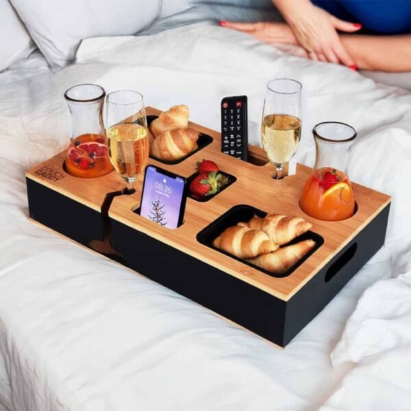 Factory Wholesale Custom Couch Bar for Sofa Armrest - Couch Caddy & Organizer for Storing Drinks, Snacks and Remote Control (1)