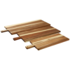 3 Piece Acacia Wood Charcuterie Board Set with Handles, Paddle Serving Platters for Appetizers & Parties