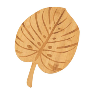 Bamboo Monstera Leaf Serving Board – Decorative Platter for Charcuterie & Snacks (1) Bamboo Monstera Leaf Serving Board – Decorative Platter for Charcuterie & Snacks