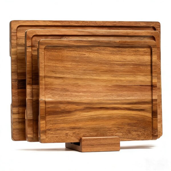 Wood Cutting Boards For Kitchen Meal Prep & Serving, Bamboo Cutting Board Set, Charcuterie Chopping Boards and Wooden Cutting Boards (1)