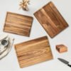 Wood Cutting Boards For Kitchen Meal Prep & Serving, Bamboo Cutting Board Set, Charcuterie Chopping Boards and Wooden Cutting Boards (4)