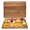 Factory Direct Bulk Acacia Wood Cutting Board, Customizable Kitchen Chopping Block with Juice Groove for Wholesale