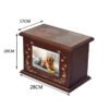 Wholesale Wooden Pet Urn with Photo Frame, Custom Engraved Tree of Life Dog Memorial Box, Bulk Pet Casket for Ashes, Factory Direct