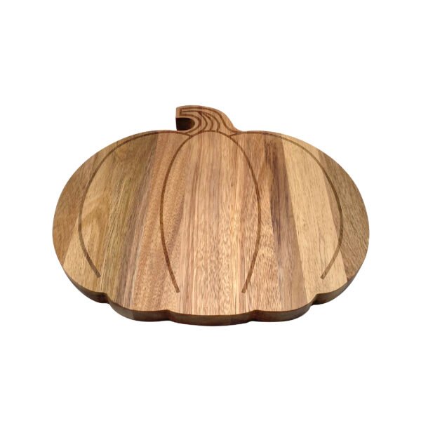 Custom Acacia Wood Pumpkin Shaped Cutting Board for Bulk Wholesale OEM