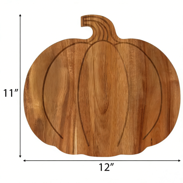 Custom Acacia Wood Pumpkin Shaped Cutting Board for Bulk Wholesale OEM