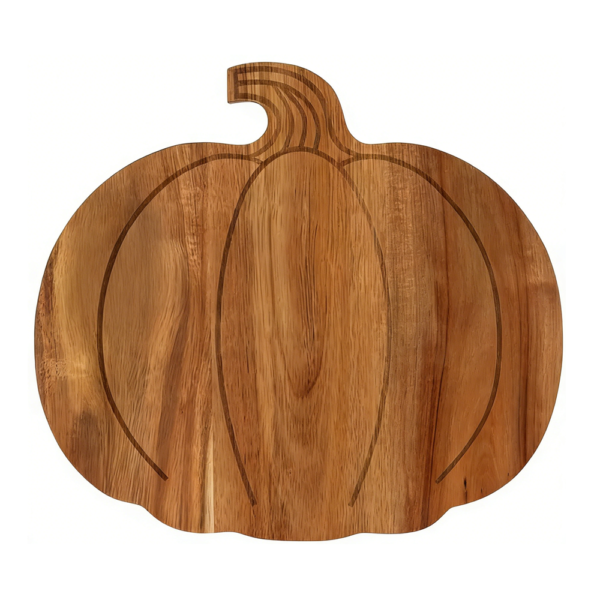 Custom Acacia Wood Pumpkin Shaped Cutting Board for Bulk Wholesale OEM