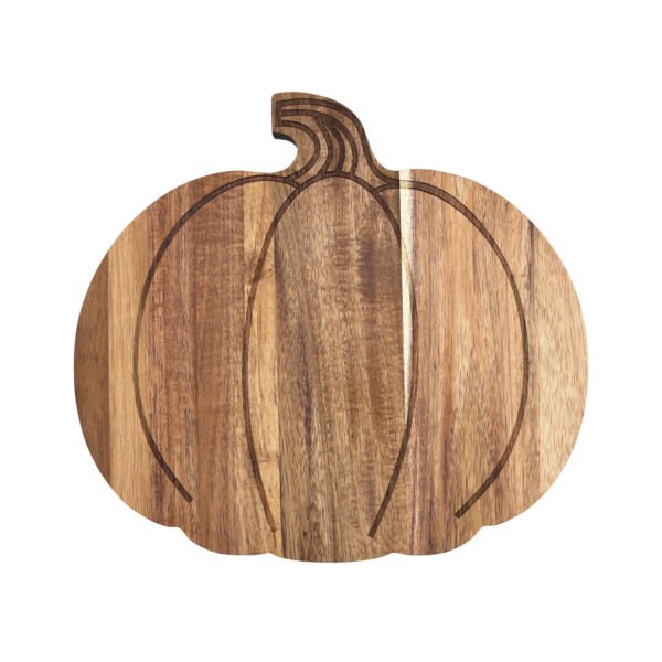 Custom Acacia Wood Pumpkin Shaped Cutting Board for Bulk Wholesale OEM