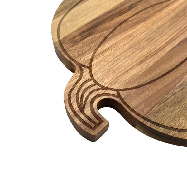 Custom Acacia Wood Pumpkin Shaped Cutting Board for Bulk Wholesale OEM