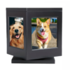 Wholesale Rotating Solid Wood Pet Urn with Photo Frame, 360° Spinning Dog & Cat Memorial Cremation Casket, Factory Direct Bulk Orders
