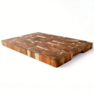 Wholesale Acacia End-Grain Cutting Board Factory Direct Handcrafted Butcher Block with Handles (2) Wholesale Acacia End-Grain Cutting Board, 43x33x3.8cm Handcrafted Butcher Block with Handles, Commercial Grade Acacia Wood Kitchen Chopping Board for Restaurants